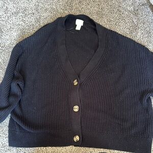 Women's Black Cardigan Sweater